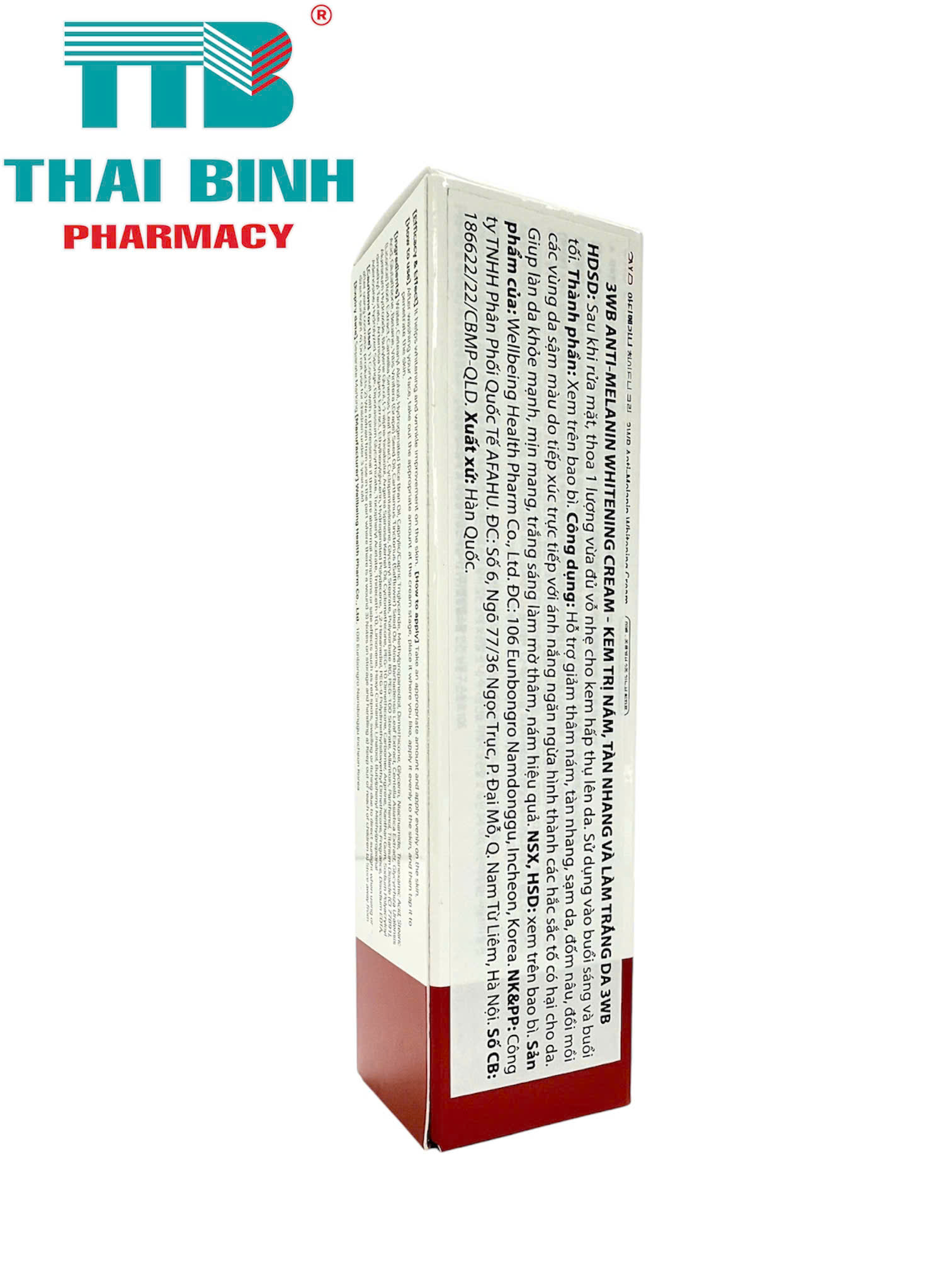 Kem Trị Nám 3WB Anti-Melanin Whitening Cream 30g
