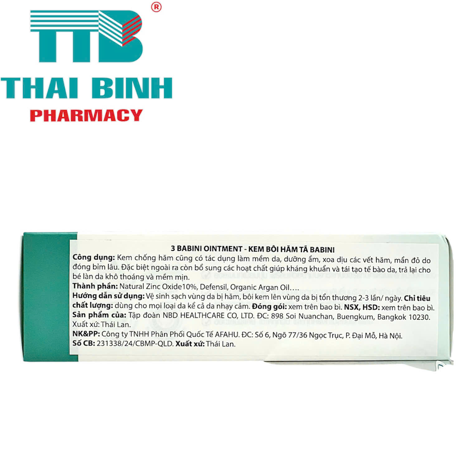 Babini Ointment Kem Bôi Hăm 50g