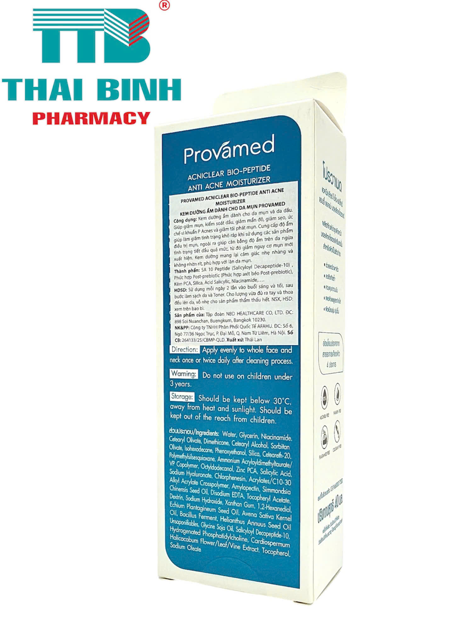 Kem Dưỡng Ẩm Provamed Bio-peptide Anti Acne 40ml