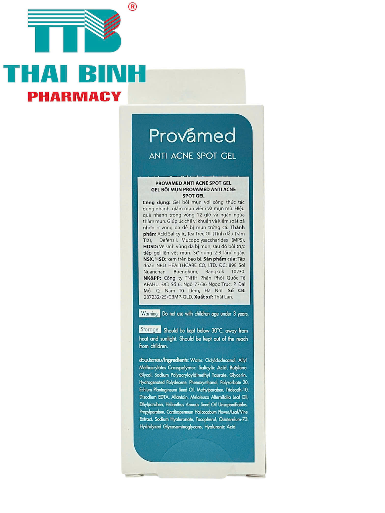 Provamed Anti Acne Spot Gel Bôi Mụn 10g