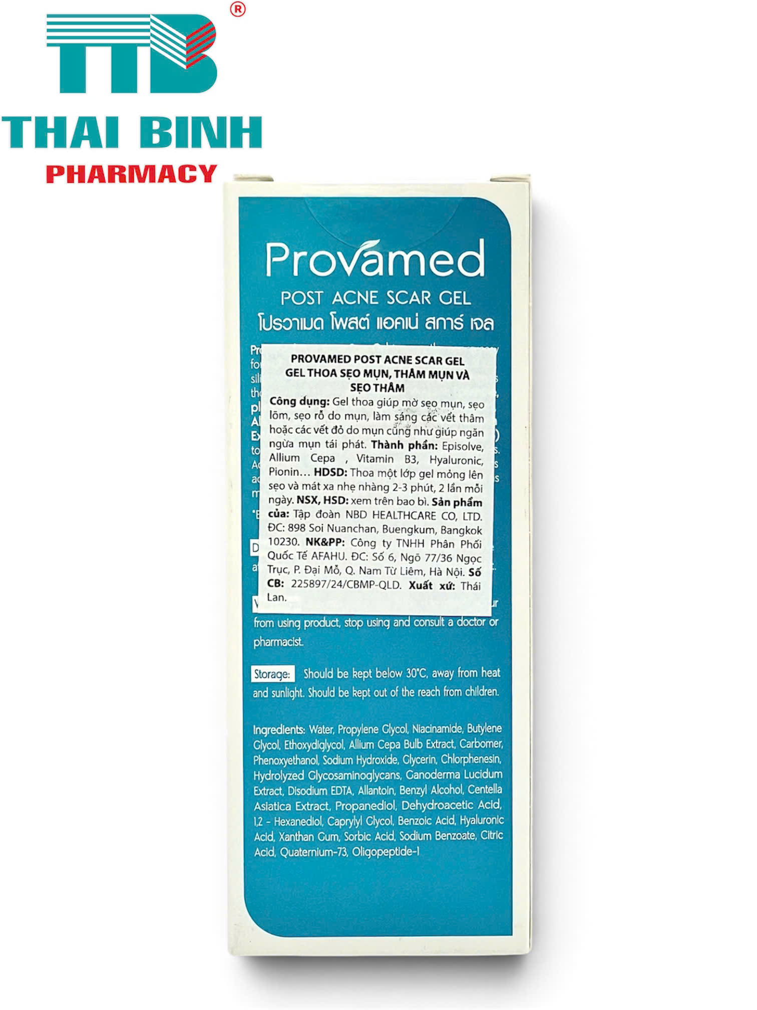 Provamed Post Acne Scar Gel Bôi Mụn 10g