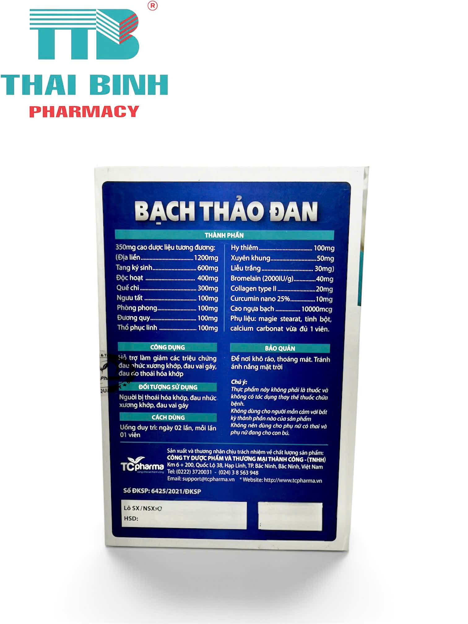 Bạch Thảo Đan Thành Công Pharma H/60v