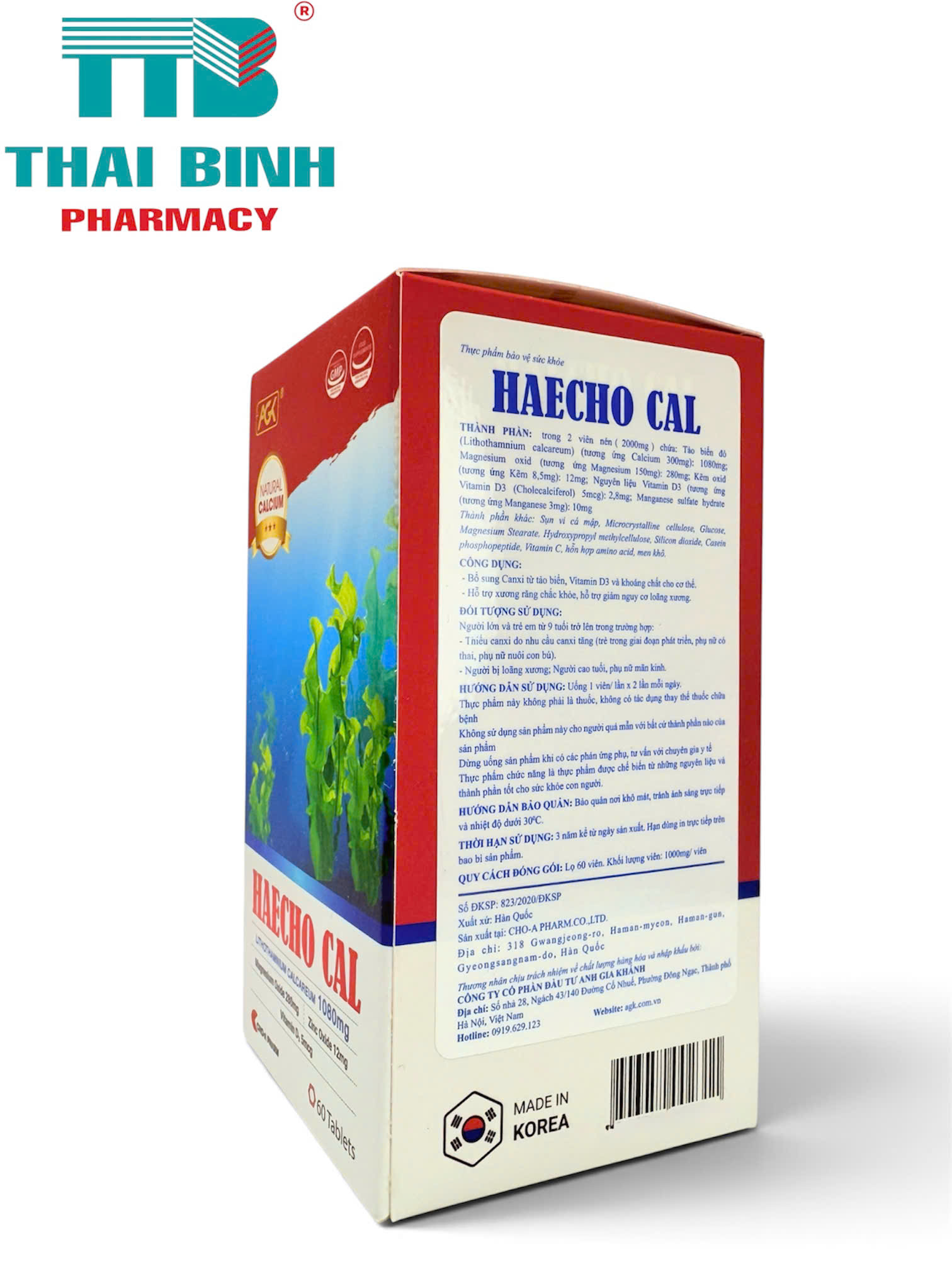 Haecho Cal Lọ/60v - Bổ sung canxi phát triển xương răng