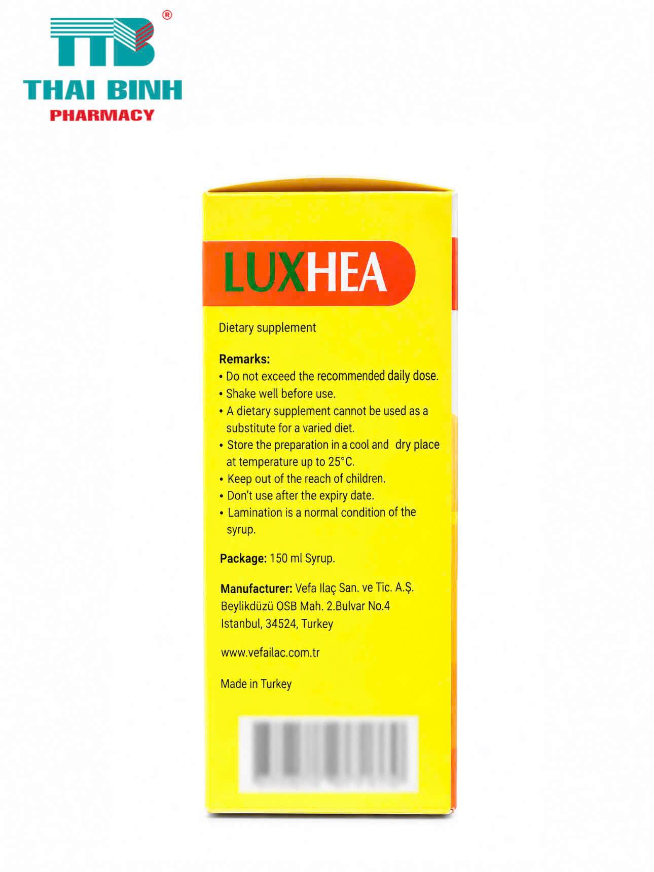 Siro Luxhea bổ sung kẽm và vitamin C cho trẻ Chai 150ml