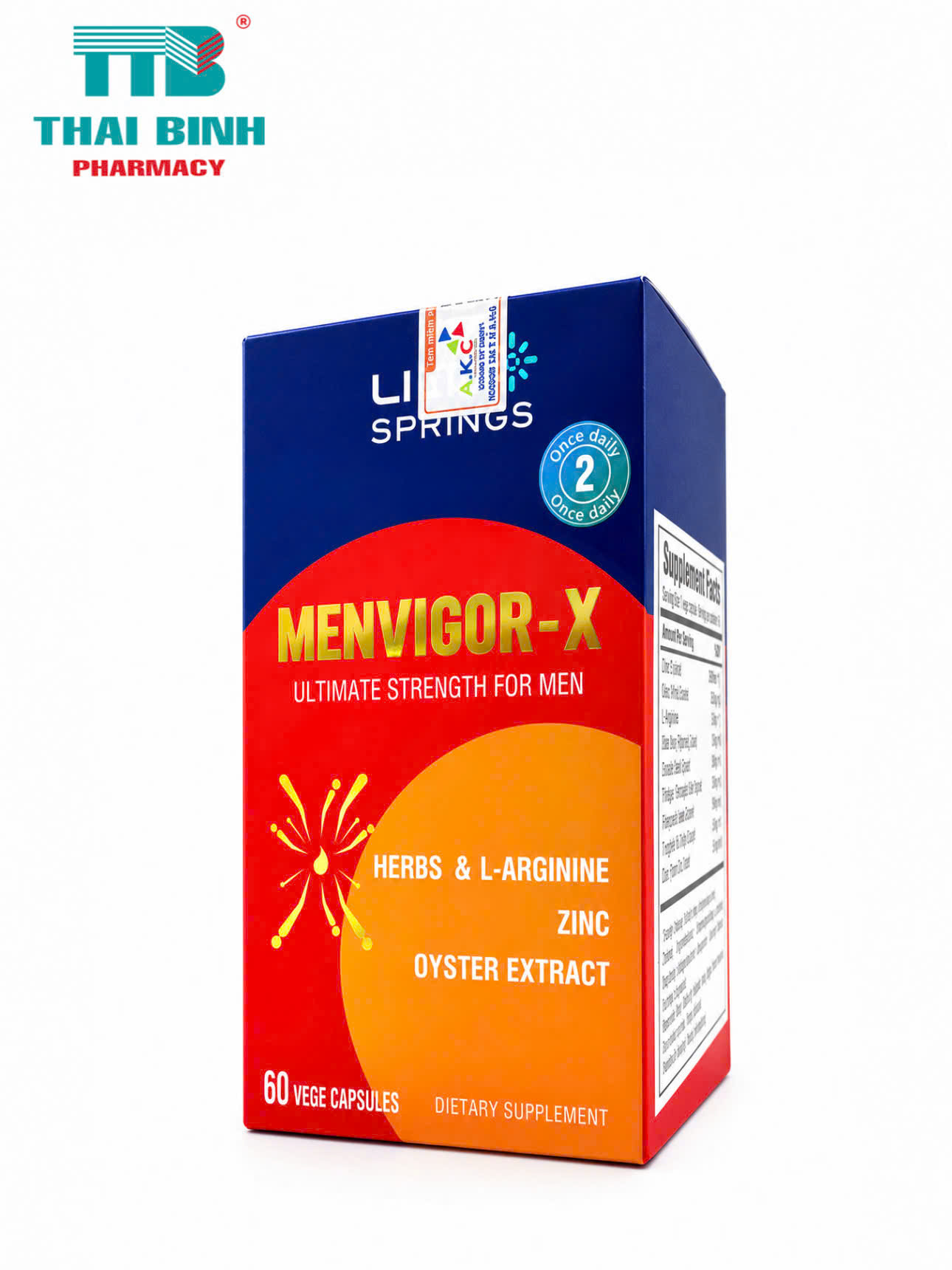 Lifesprings Menvigor X H/60v - Hỗ trợ sinh lý nam giới