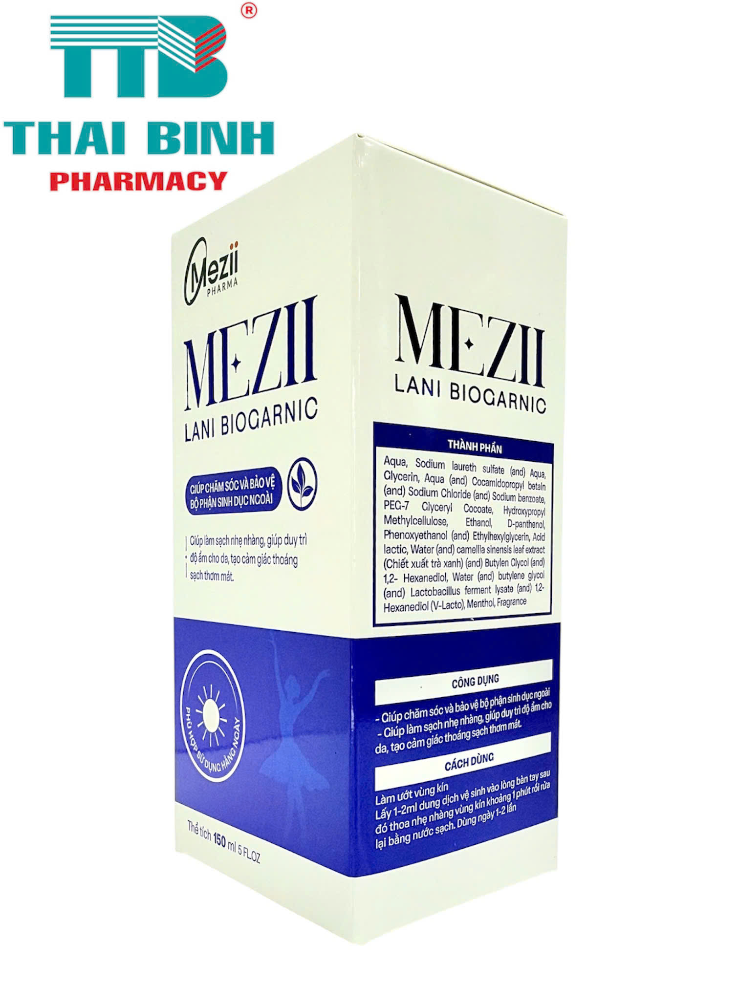 Mezii Lani Biogarnic Xanh Dung Dịch Vệ Sinh 150ml