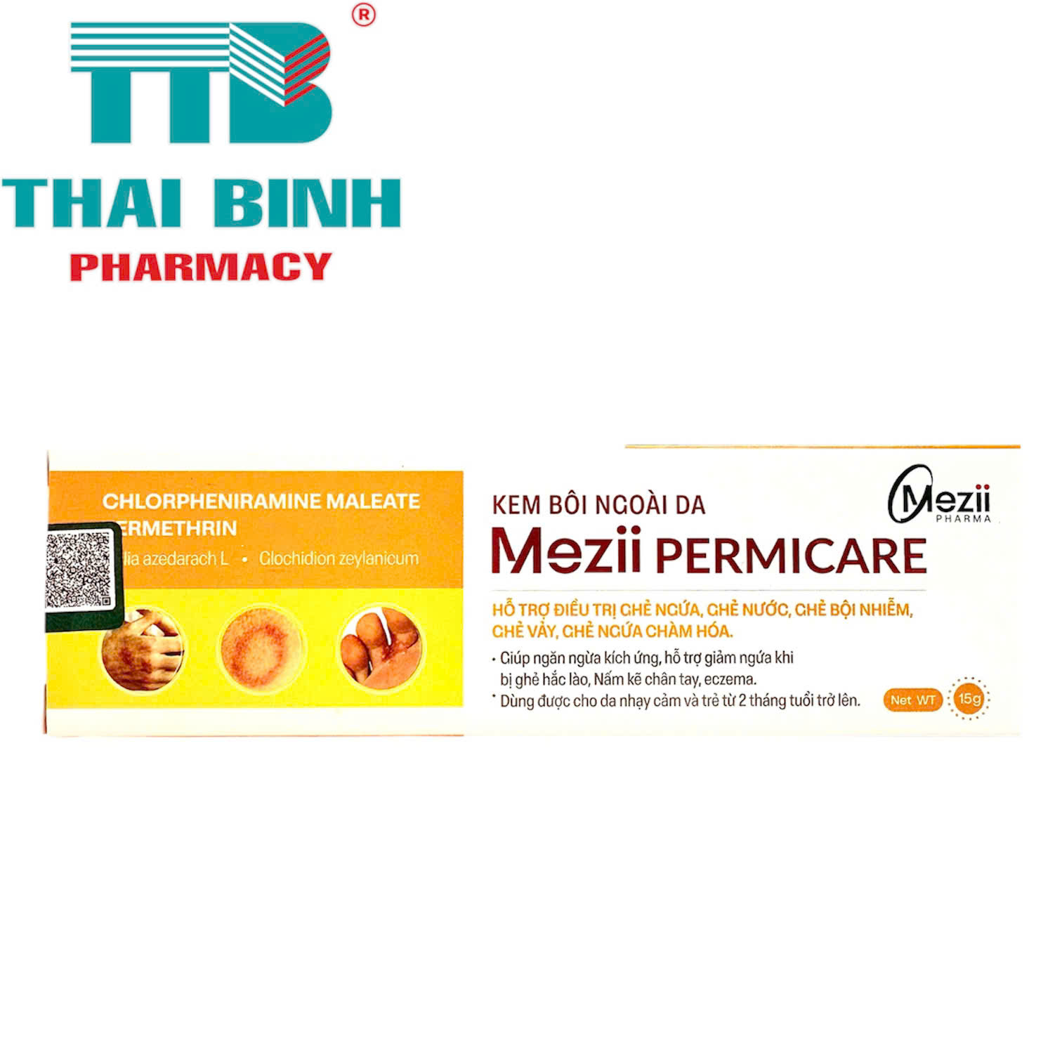 Mezii Permicare Kem Bôi Ngứa Ngoài Da 15g