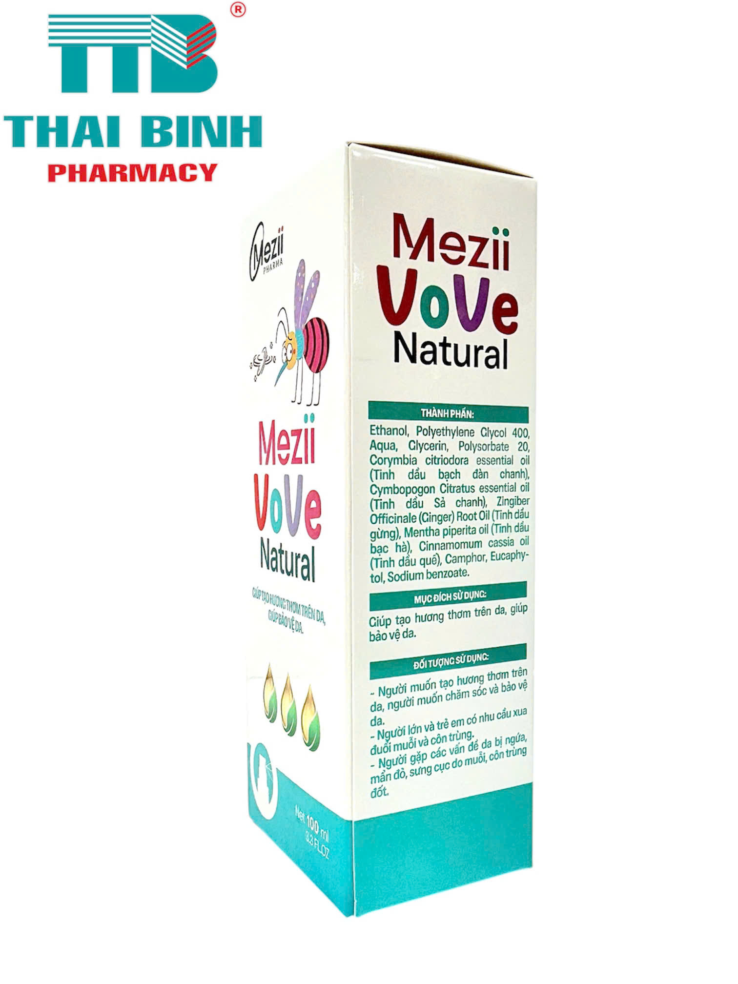Mezii Vove Natural Spray Xịt Muỗi 100ml