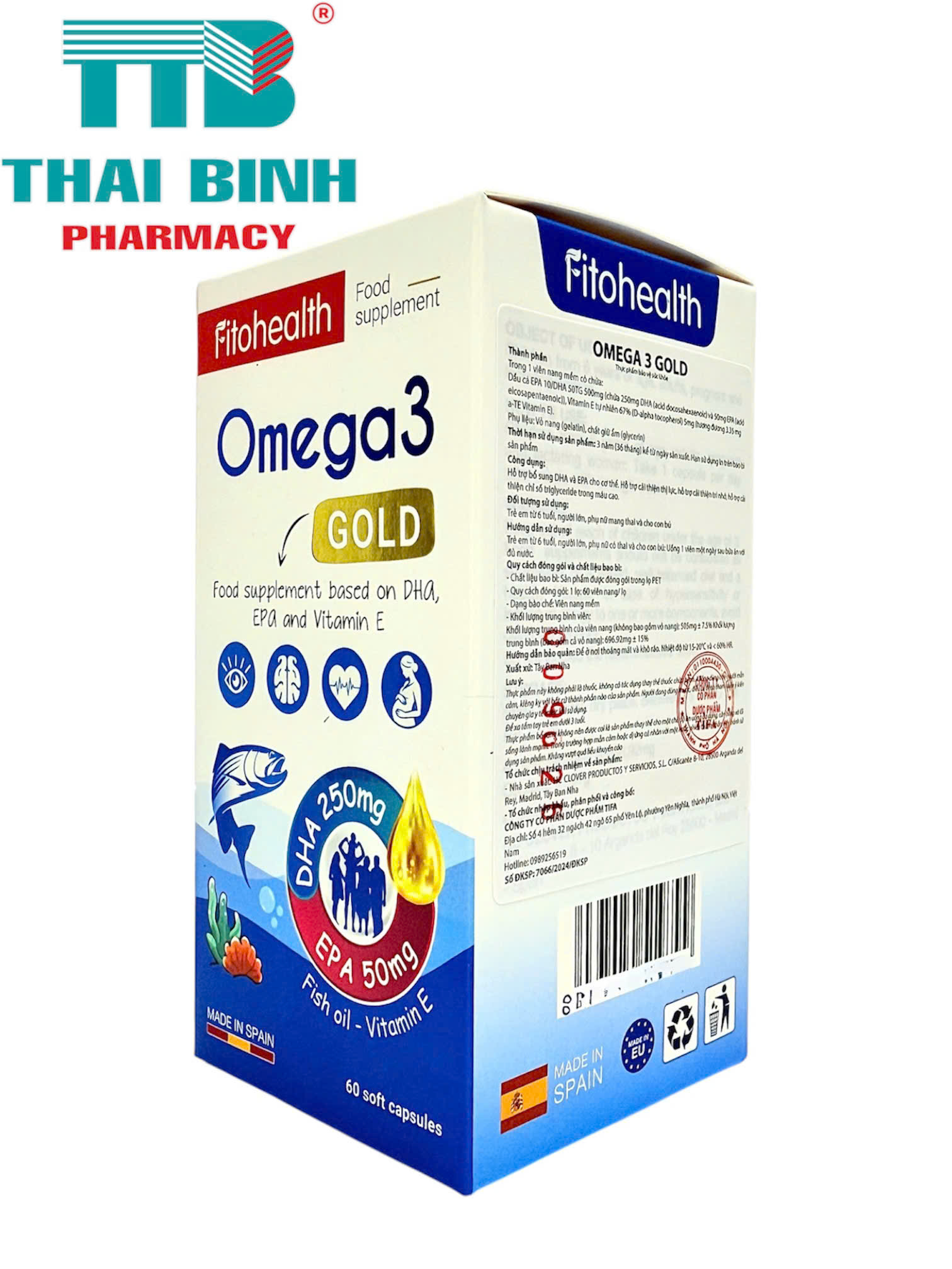 Omega 3 Gold Fitohealth Hộp 60 viên