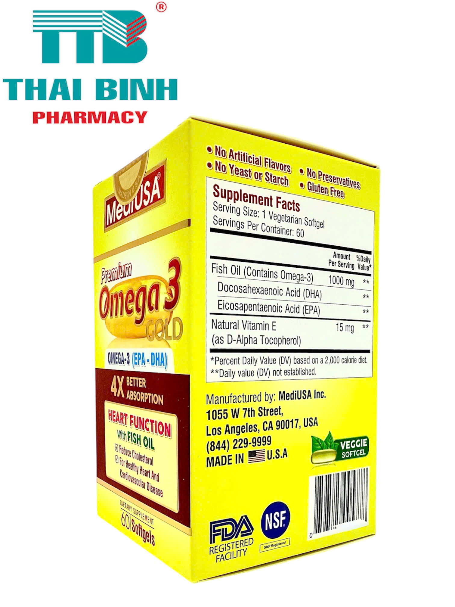 MediUSA Premium Omega3 Gold USA H/60v