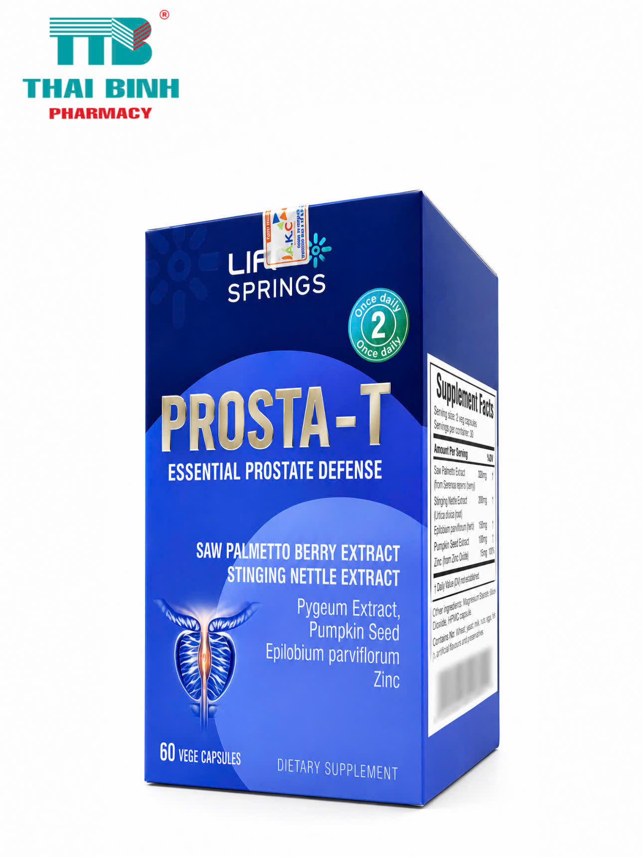 Lifesprings Prosta T H/60v - Cải thiện phì đại tiền liệt tuyến