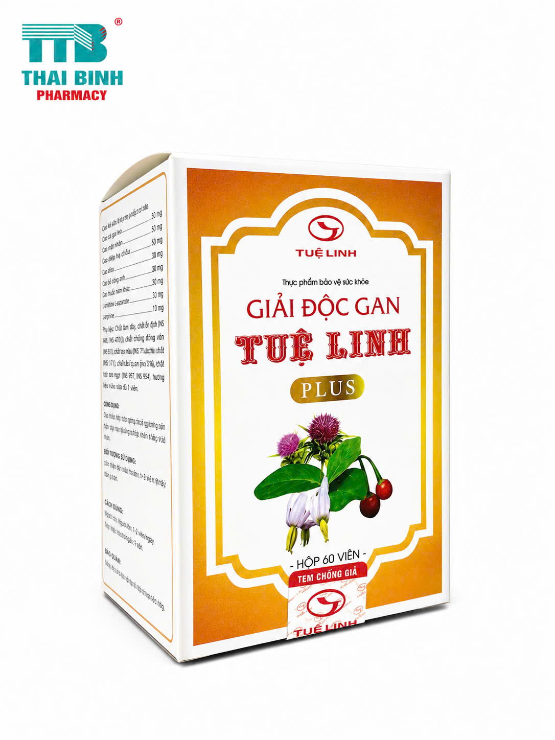 Giải Độc Gan Tuệ Linh Plus Vàng H/60v