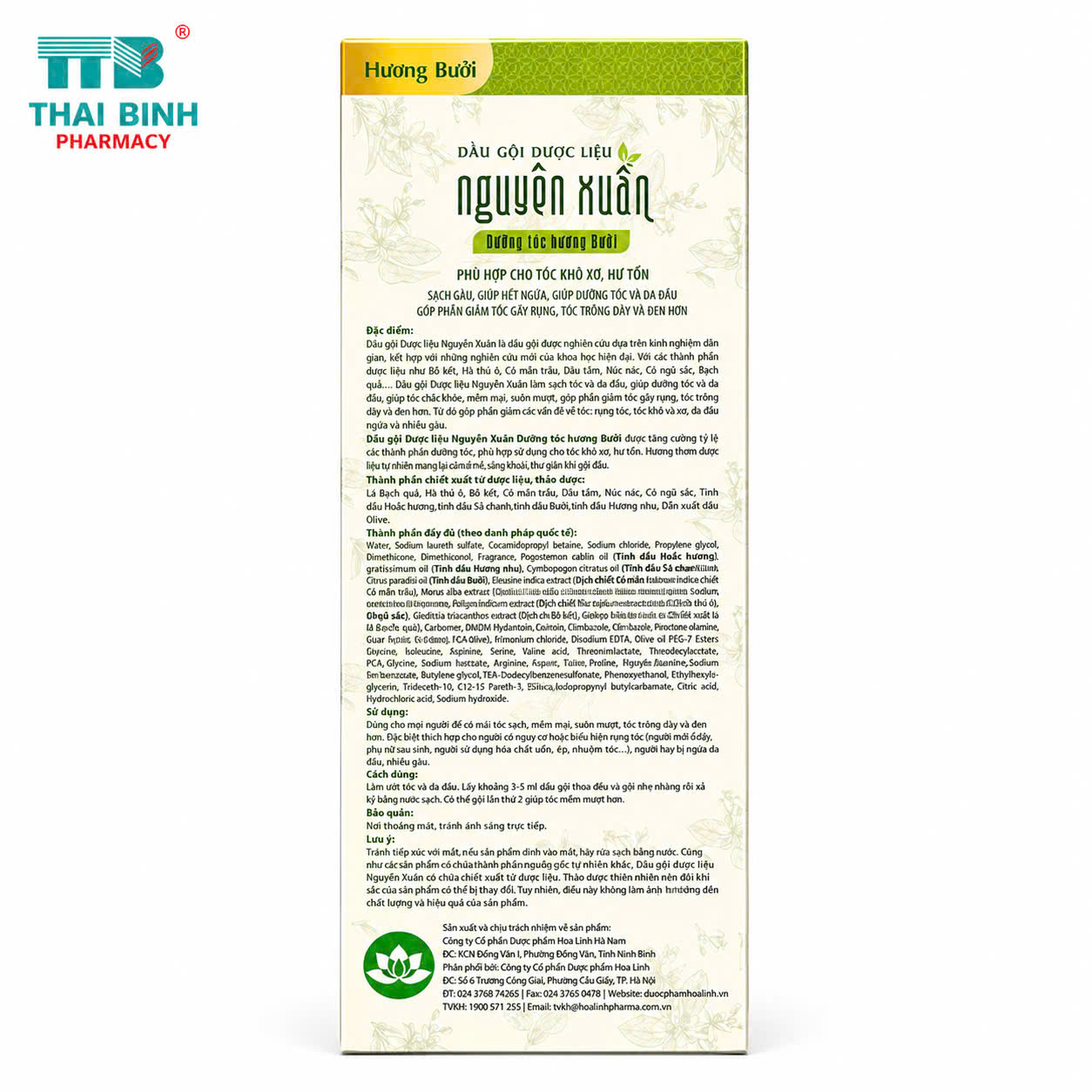 Gội Nguyên Xuân Xanh (Hương Bưởi) 250ml