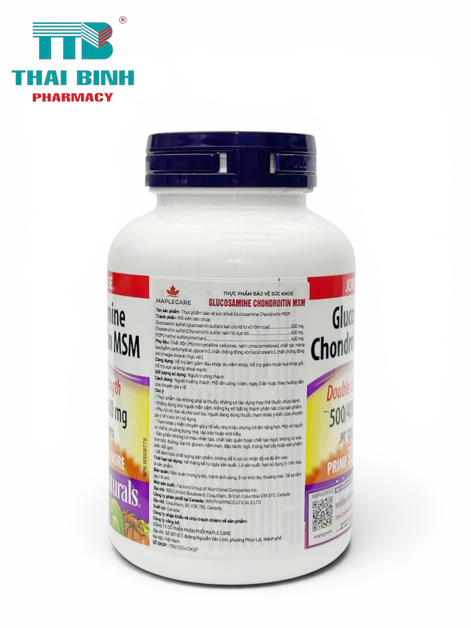 Glucosamine Chondroitin MSM Webber Natural 500/400/400mg 33% H/120v