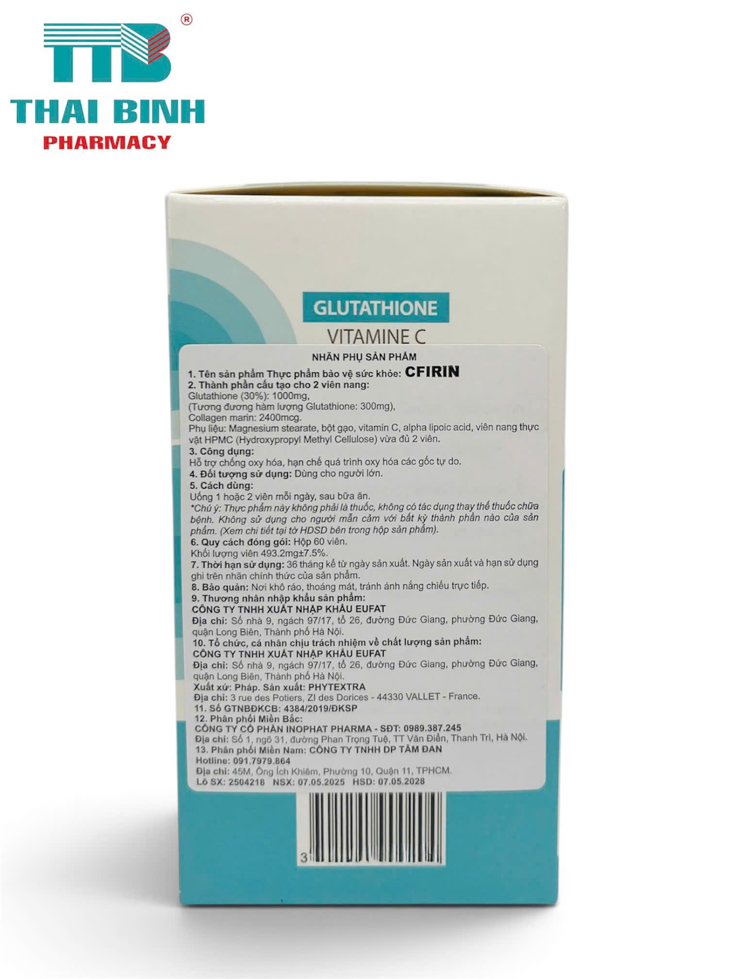 Cfirin Kenpharma - Viên uống trắng da H/60v